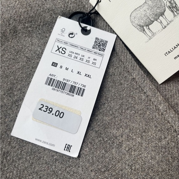 Zara Oversized Wool Blend Coat - Picture 6 of 8